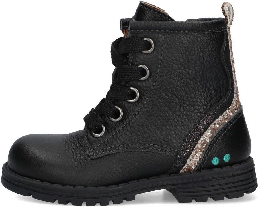 BunniesJR 225783-589 Meisjes Biker Boots Zwart Leer Veters - Foto 2