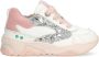BunniesJR 225374-500 Meisjes Lage Sneakers Wit Roze Zilver Leer Veters - Thumbnail 1