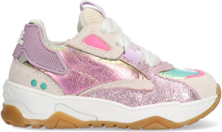 BunniesJR 225375-498 Meisjes Lage Sneakers Multicolor Leer Veters