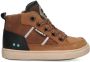 BunniesJR Levi Louw Jongens Hoge Sneakers Bruin Leer Veters - Thumbnail 1
