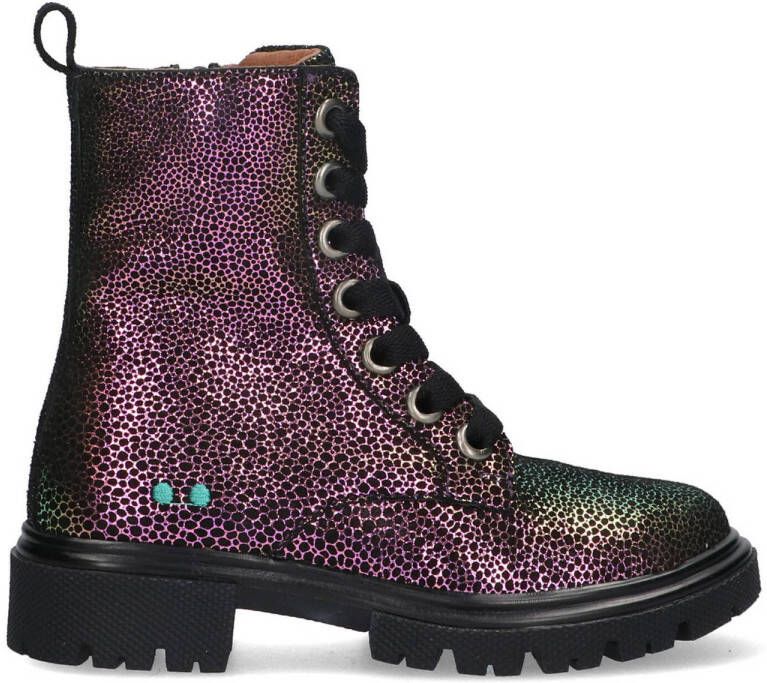 BunniesJR 224884-998 Meisjes Biker Boots Multicolor Suède Veters - Foto 2