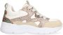 BunniesJR 225344-403 Meisjes Lage Sneakers Beige Wit Roze Leer Veters - Thumbnail 1