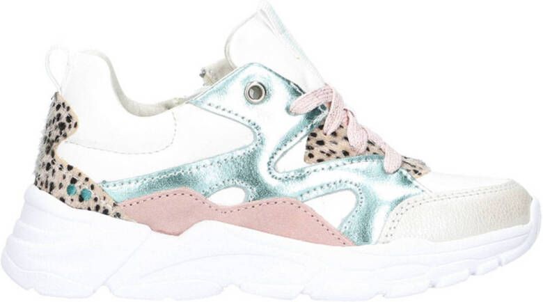 BunniesJR 225344-596 Meisjes Lage Sneakers Multicolor Leer Veters