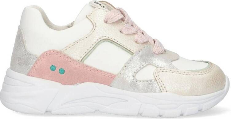 BunniesJR Sia Spring leren sneakers wit roze
