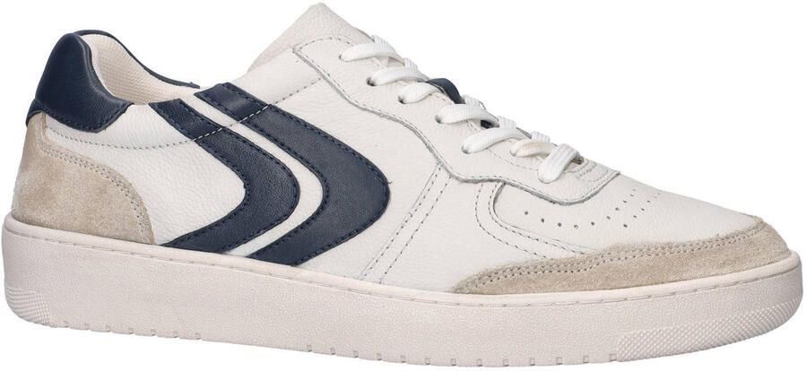Cafe Moda leren sneakers wit blauw - Foto 3