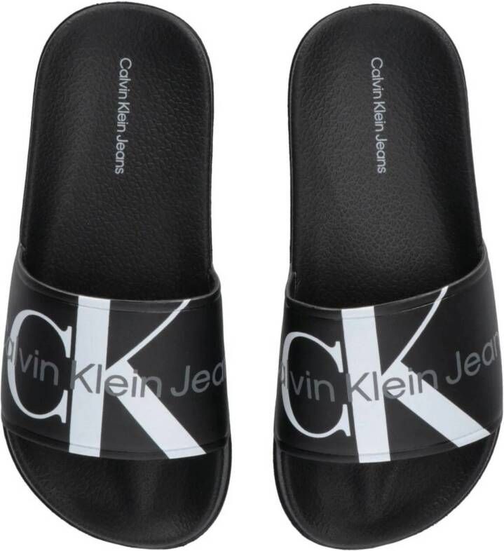 Calvin Klein badslippers zwart Rubber Logo 37