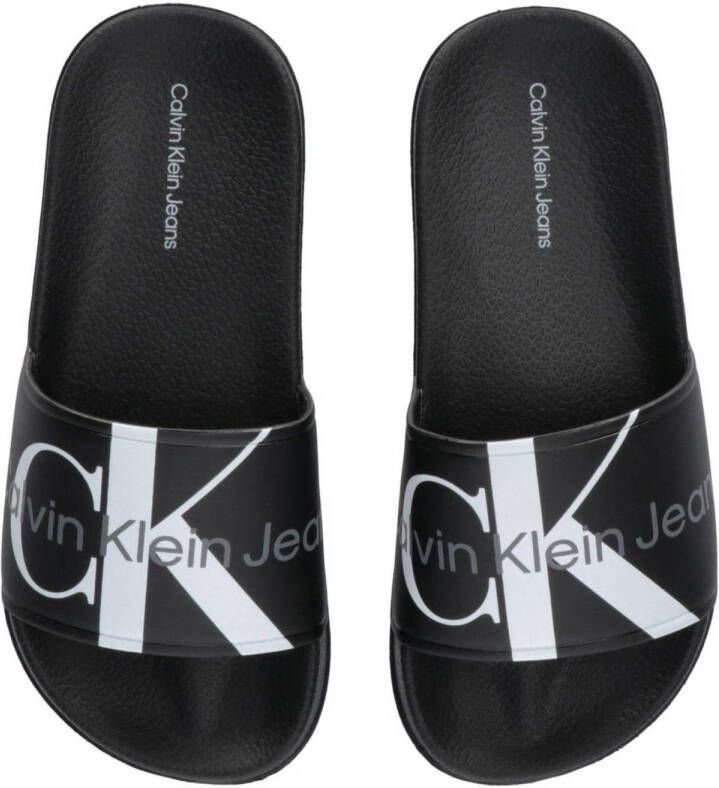 Calvin Klein badslippers zwart Rubber Logo 26