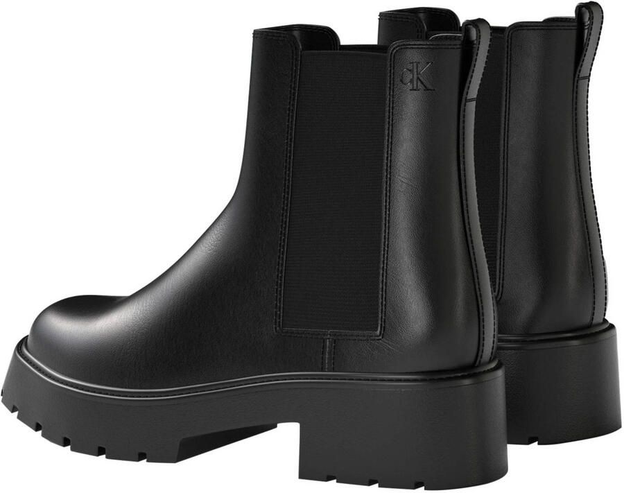 Calvin Klein chunky leren chelsea boots met profielzool zwart - Foto 2