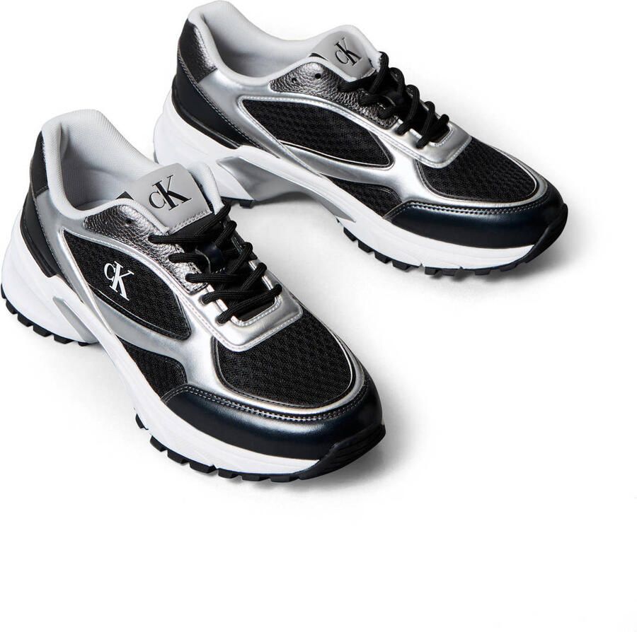 Calvin Klein chunky sneakers zwart zilver - Foto 2