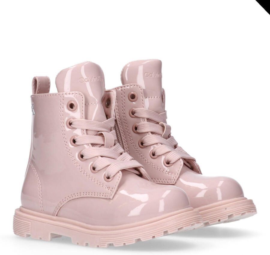 Calvin Klein lak veterboots lichtroze - Foto 2
