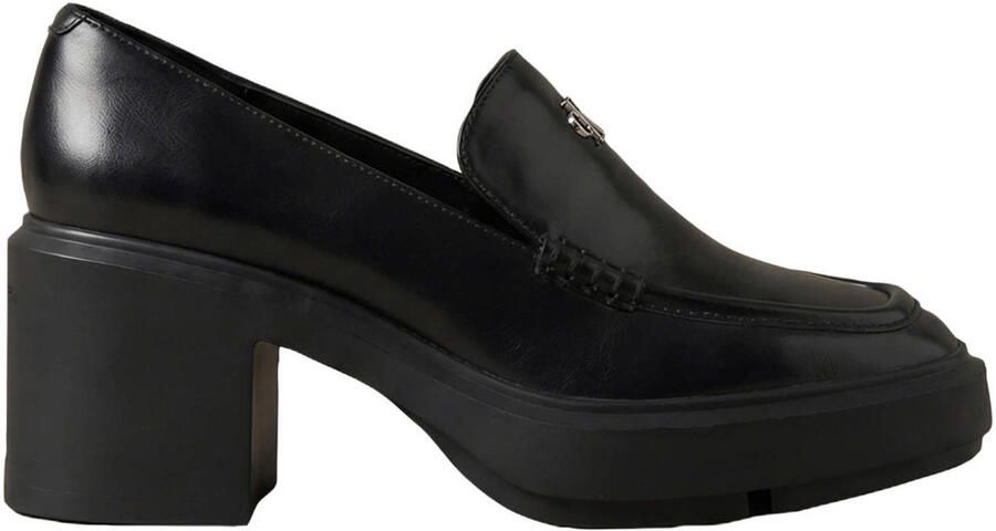 Calvin Klein leren pumps met blokhak zwart