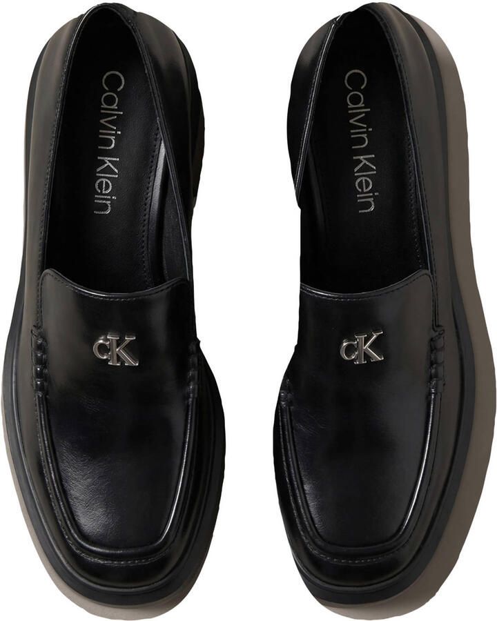 Calvin Klein leren pumps met blokhak zwart - Foto 2