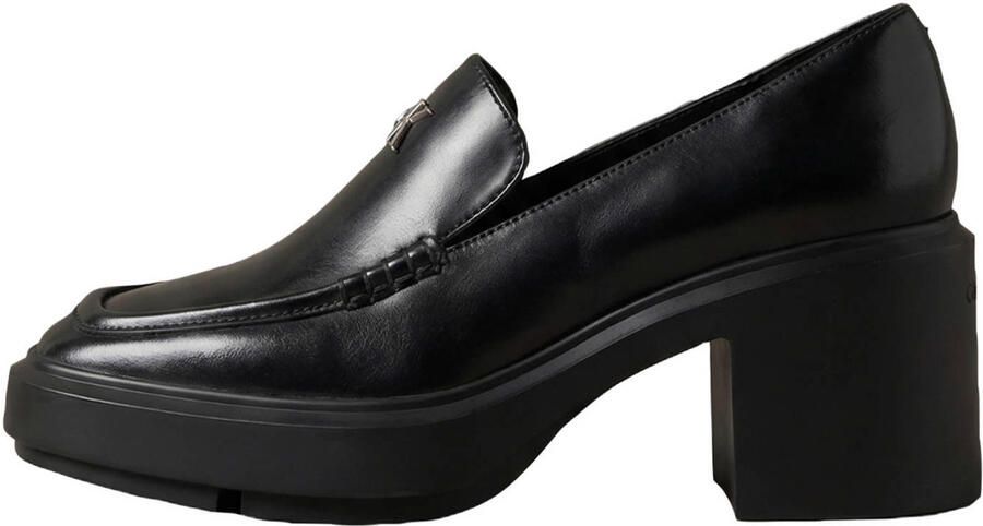 Calvin Klein leren pumps met blokhak zwart - Foto 3