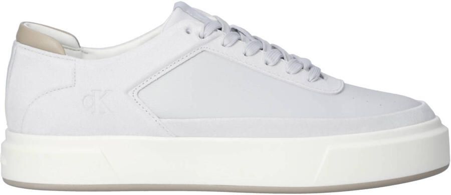 Calvin Klein leren sneakers lichtgrijs