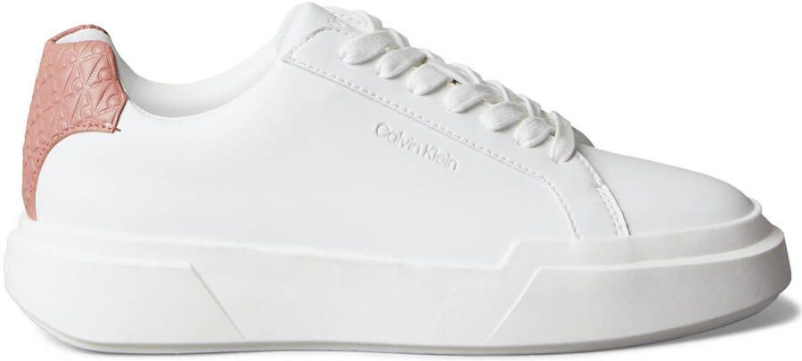 Calvin Klein Sneakers laag kastanjebruin wit