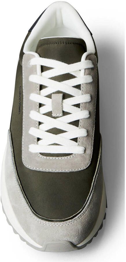 Calvin Klein leren sneakers zwart grijs - Foto 3