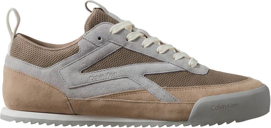 Calvin Klein suède sneakers grijs taupe