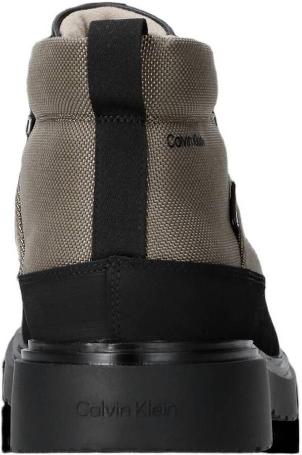 Calvin Klein veterboots met profielzool taupe zwart - Foto 3
