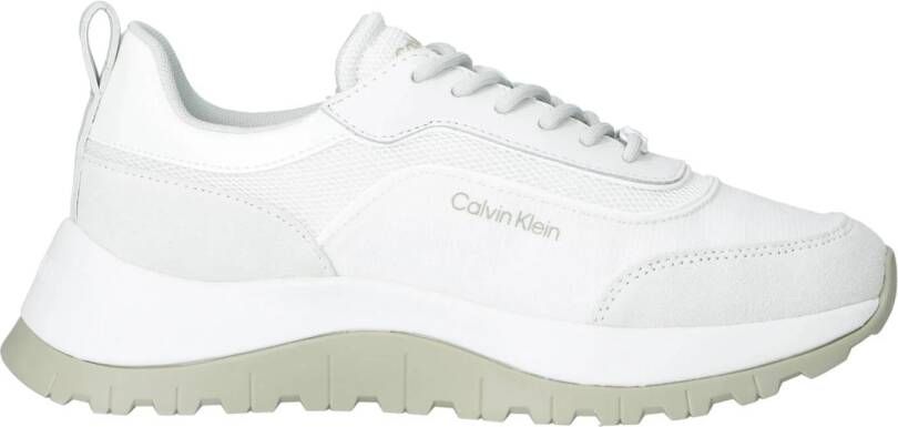 Calvin Klein chunky leren sneakers wit