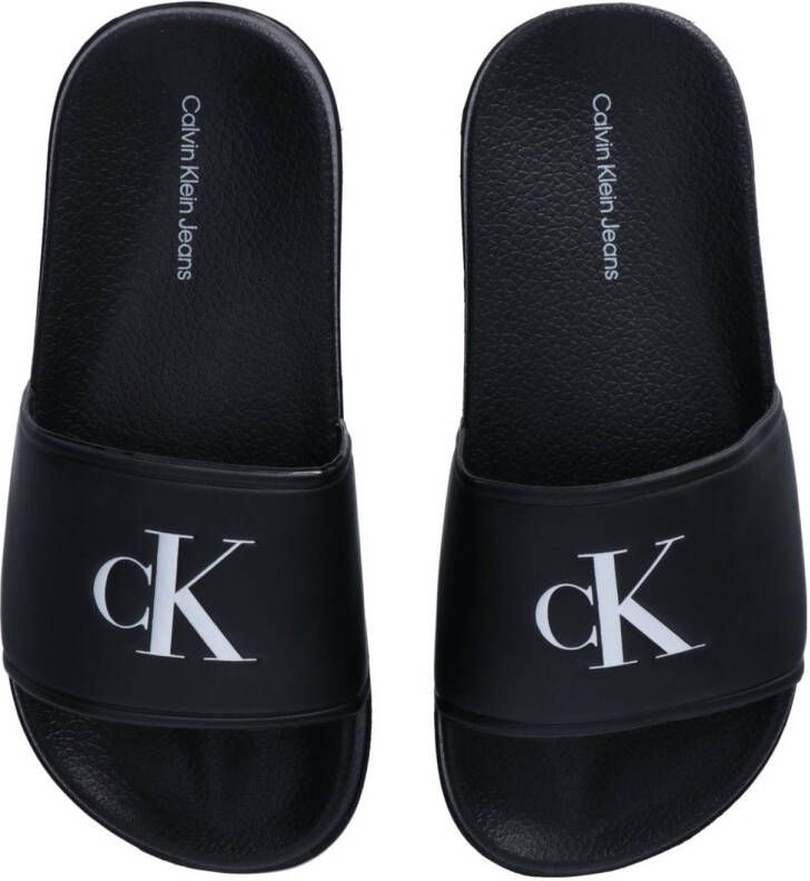 Calvin Klein Badslippers pool slides watersandalen strand-schoen met logo versierd
