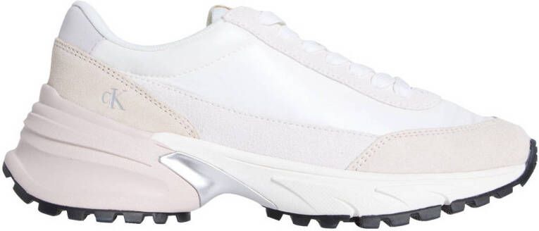 Calvin Klein Hike runner nylon sneakers wit beige