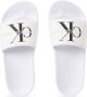 Calvin Klein Jeans Monogram Slide Sandalen Lente Zomer Collectie White Dames - Thumbnail 1