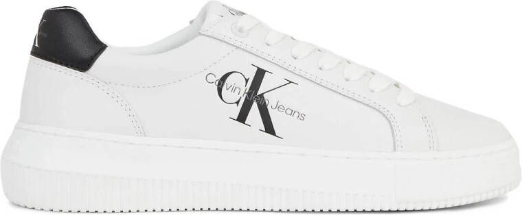 CALVIN KLEIN JEANS leren sneakers wit