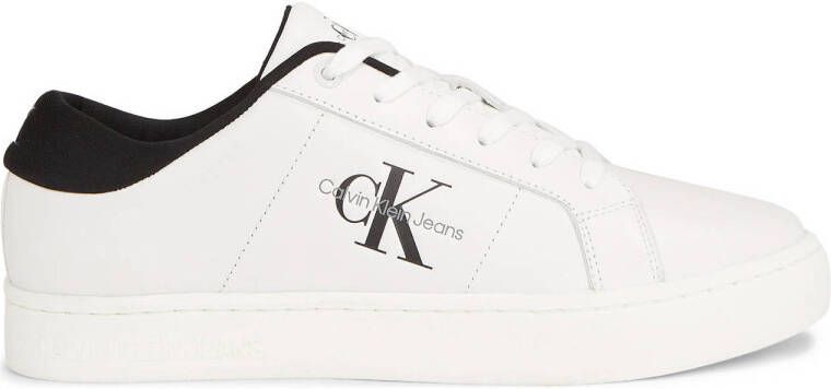 CALVIN KLEIN JEANS leren sneakers wit zwart