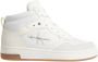 Calvin Klein Basket Cupsole Mid Mono Hoge sneakers Leren Sneaker Dames Wit - Thumbnail 2