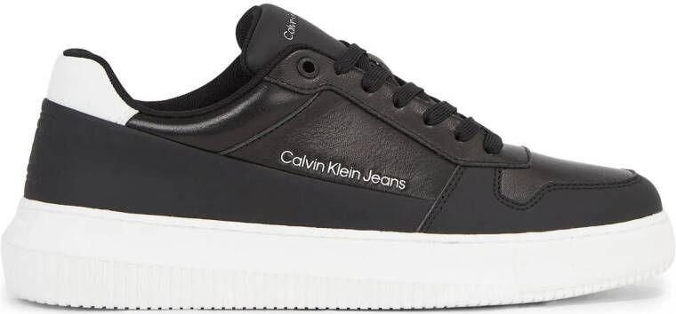 Calvin Klein Jeans Sneakers van leer met reliëflogo model 'CHUNKY CUPSOLE'