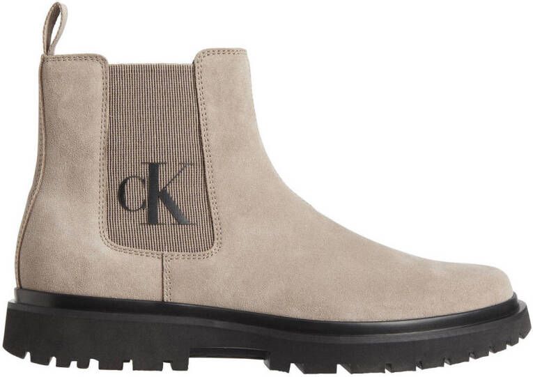 CALVIN KLEIN JEANS suède chelsea boots beige