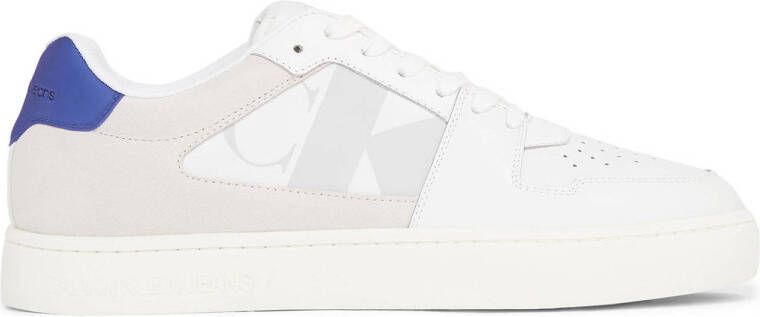 Calvin Klein Witte Polyester Sneakers met Contrastdetails White Heren