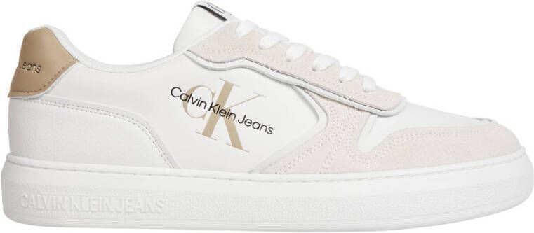 Calvin Klein Sneakers van leer met suède details en logo