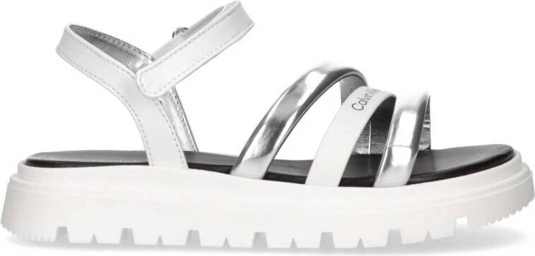 Calvin Klein sandalen zilver wit Meisjes Imitatieleer Meerkleurig 30