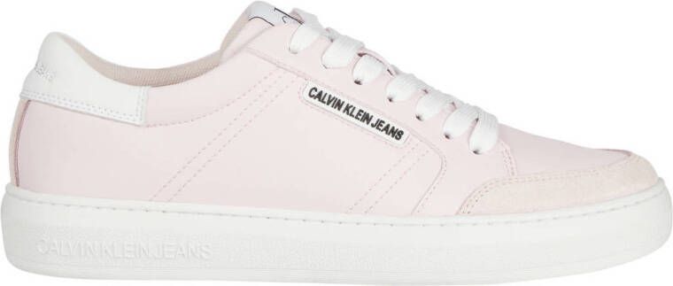 Calvin Klein Rose Sneakers met Contrasterende Details Roze Dames