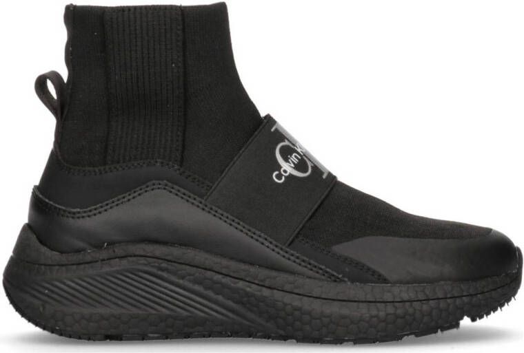 Calvin Klein sock sneakers zwart Jongens Synthetisch Logo 30