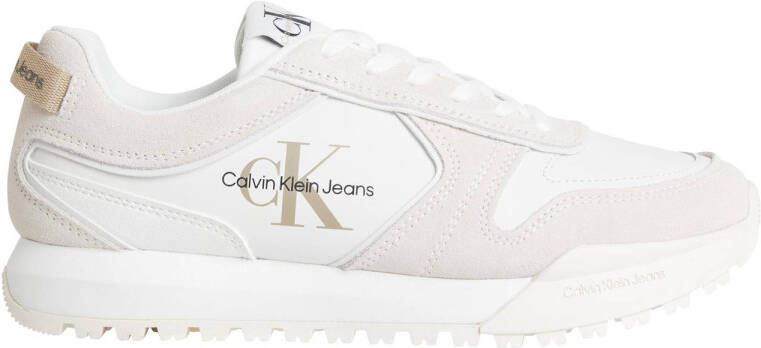 Calvin Klein Heren Irregular Lines Runner Sneakers Beige Heren