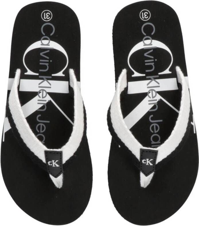 Calvin Klein teenslippers zwart wit Jongens Textiel 26