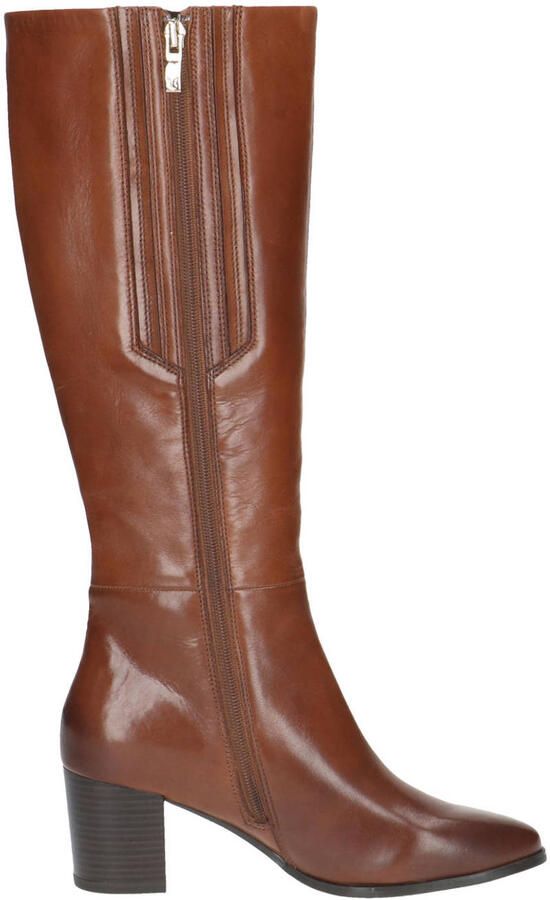 Caprice Francesca leren hoge laarzen cognac