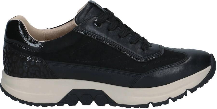 Caprice Hedda leren sneakers zwart