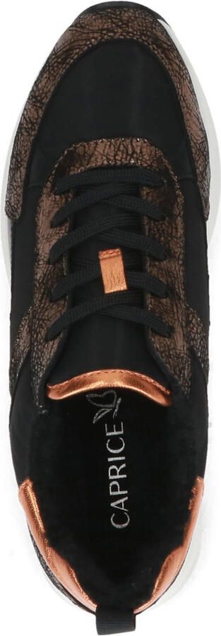 Caprice Kaia leren sneakers zwart brons - Foto 3