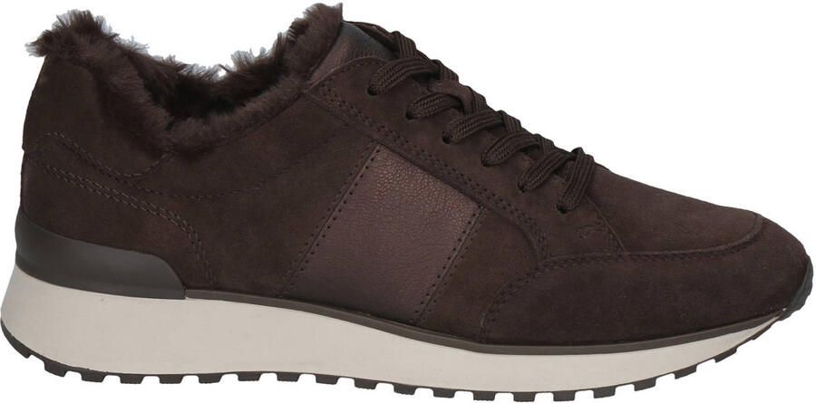 Caprice Kaia suède sneakers donkerbruin