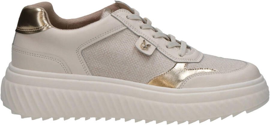 Caprice Leer Textiel Synthetisch sneakers ecru