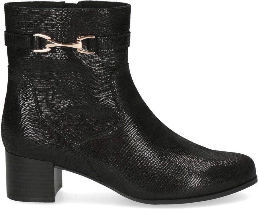 Caprice Leren Zwarte Dames Enkellaarzen Zwart - Foto 3