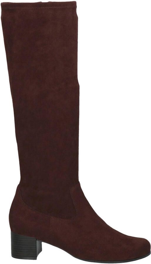 Caprice Lange Laarzen Donker Bruin Stretch Dames Donker Bruin