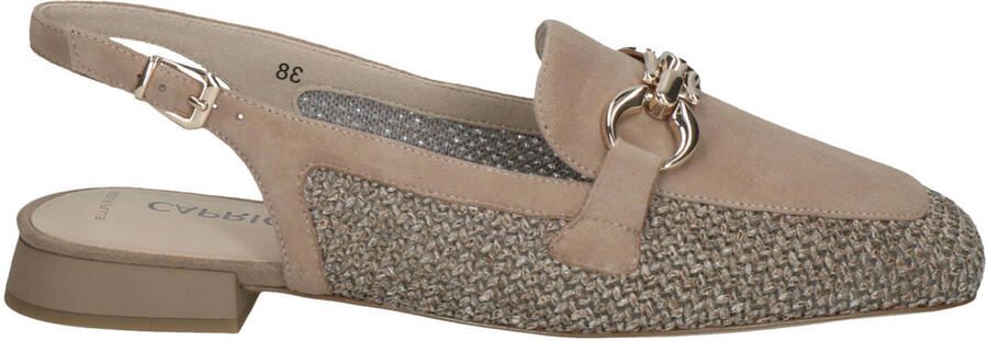 Caprice G Sandaletten Beige Leer en Suede Dames Beige