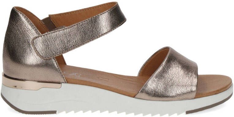 Caprice KANDY leren sandalen taupe metallic