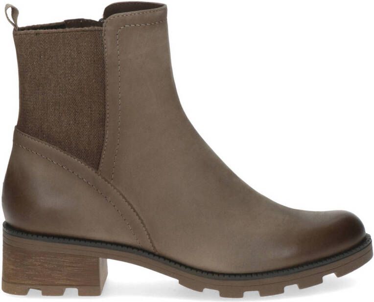 Caprice Kania nubuck enkellaarzen taupe