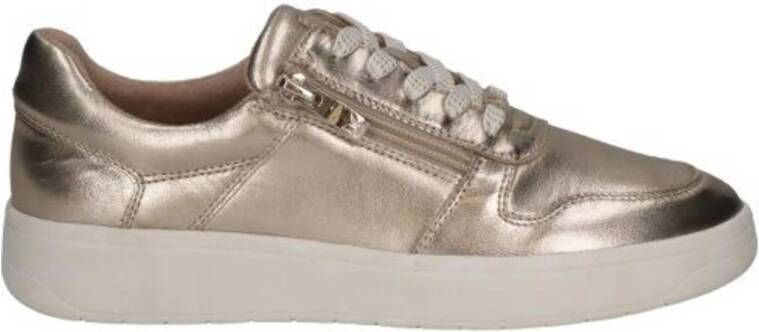 Caprice leren sneakers goud metallic