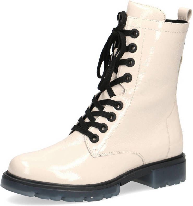 Caprice Lucille lakleren veterboots off white